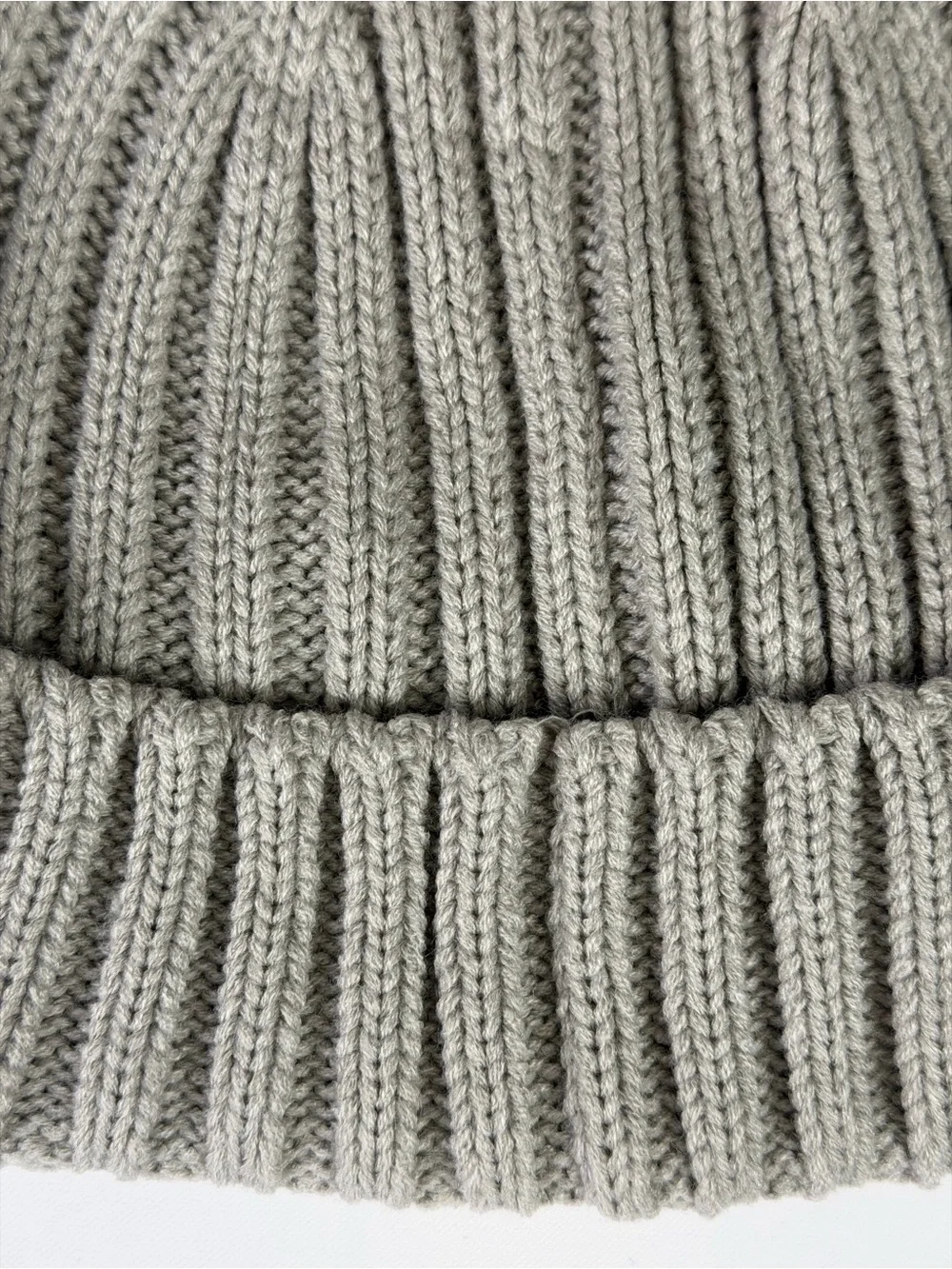 J. Crew Gray Knit Beanie with White, Gray & Peach Pompom!  NWT - warm fashion